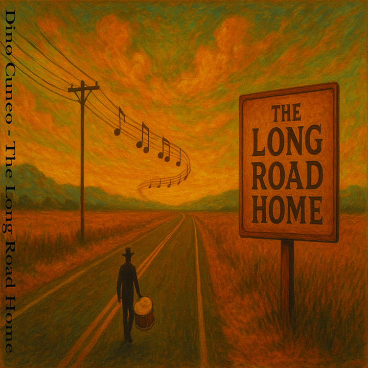 The Long Road Home CD album cover by Dino Cuneo